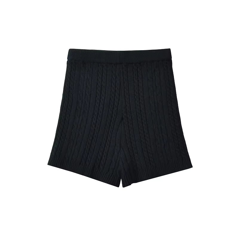 BELLA KNIT SHORT - BLACK