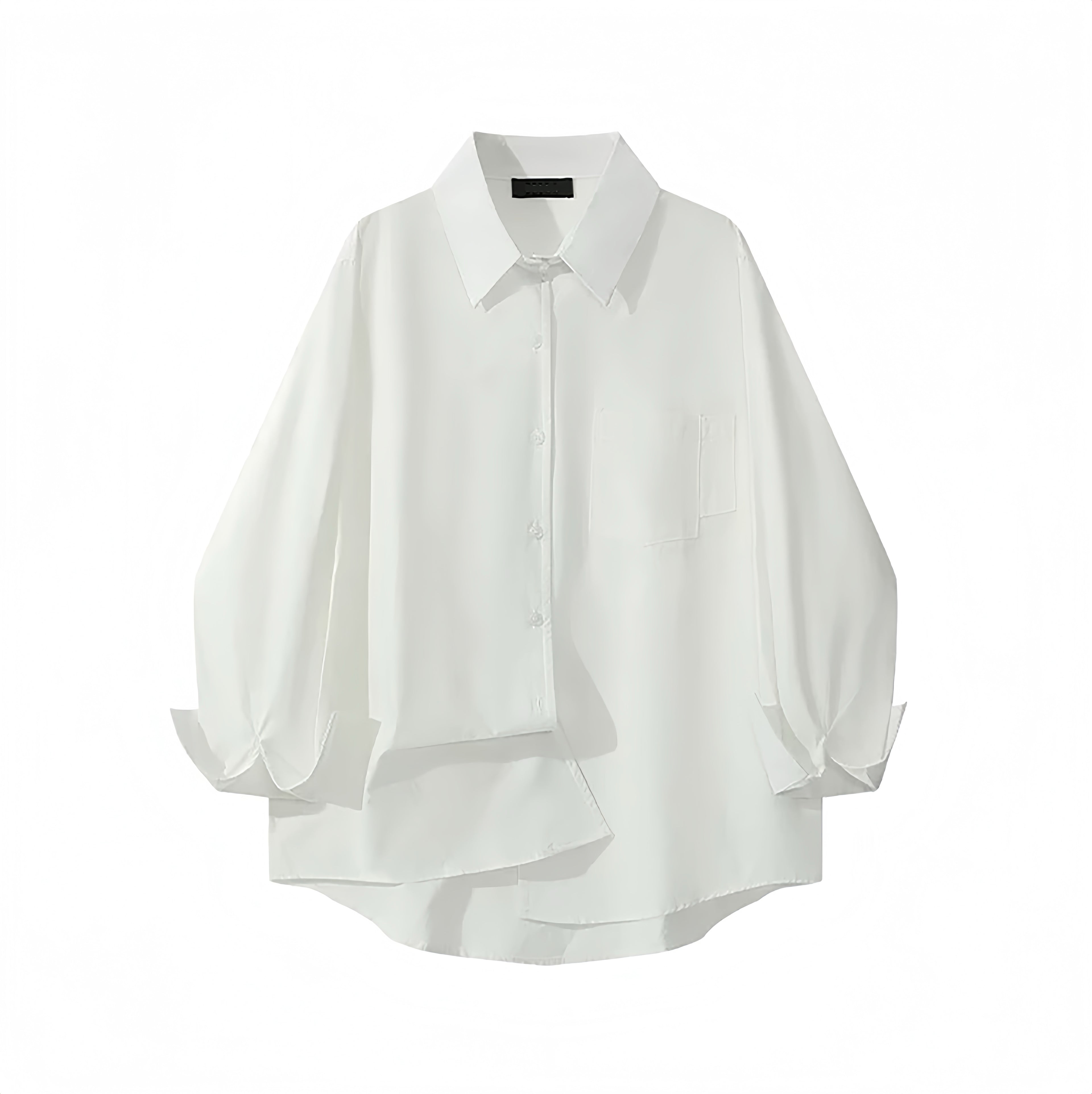 PICNIC DATE LOOSE FIT LONG SLEEVE SHIRT - WHITE