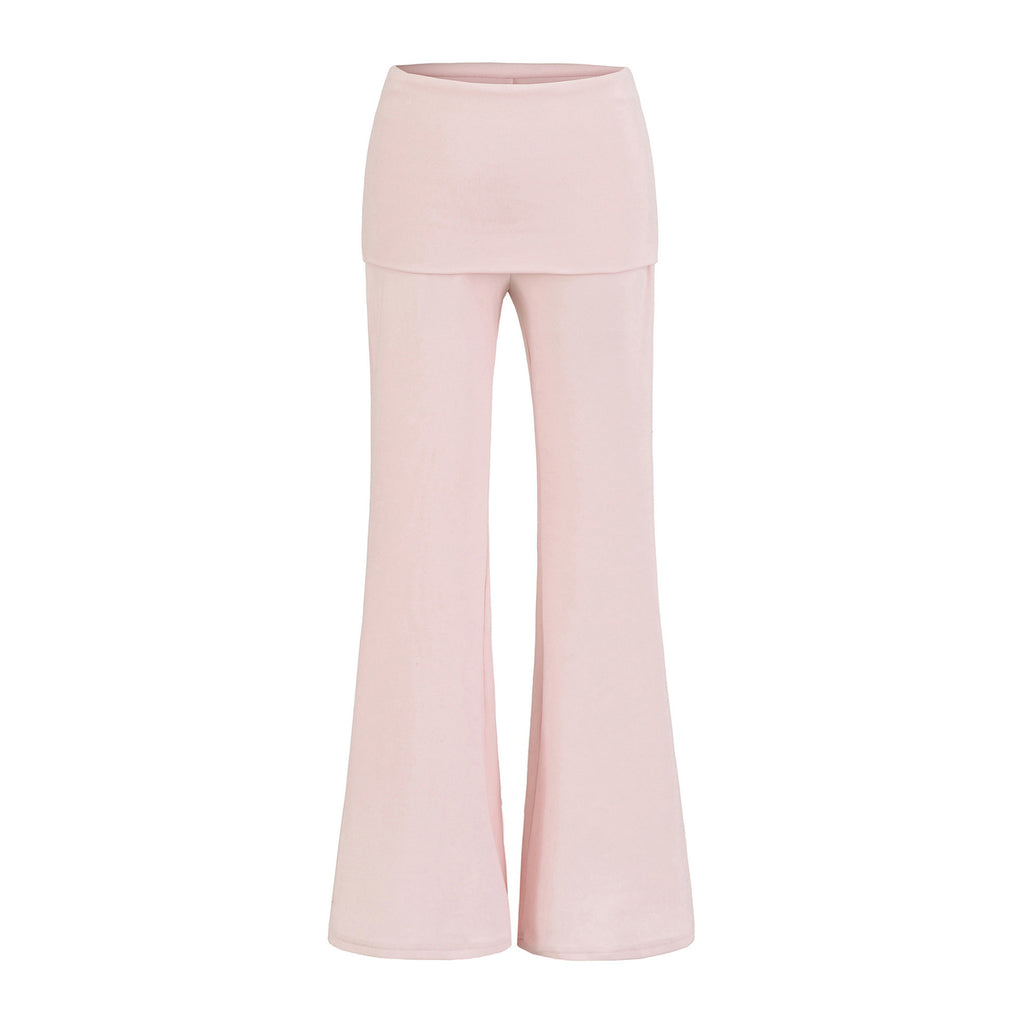 LAZY MORNING FLARE PANT - SOFT PINK