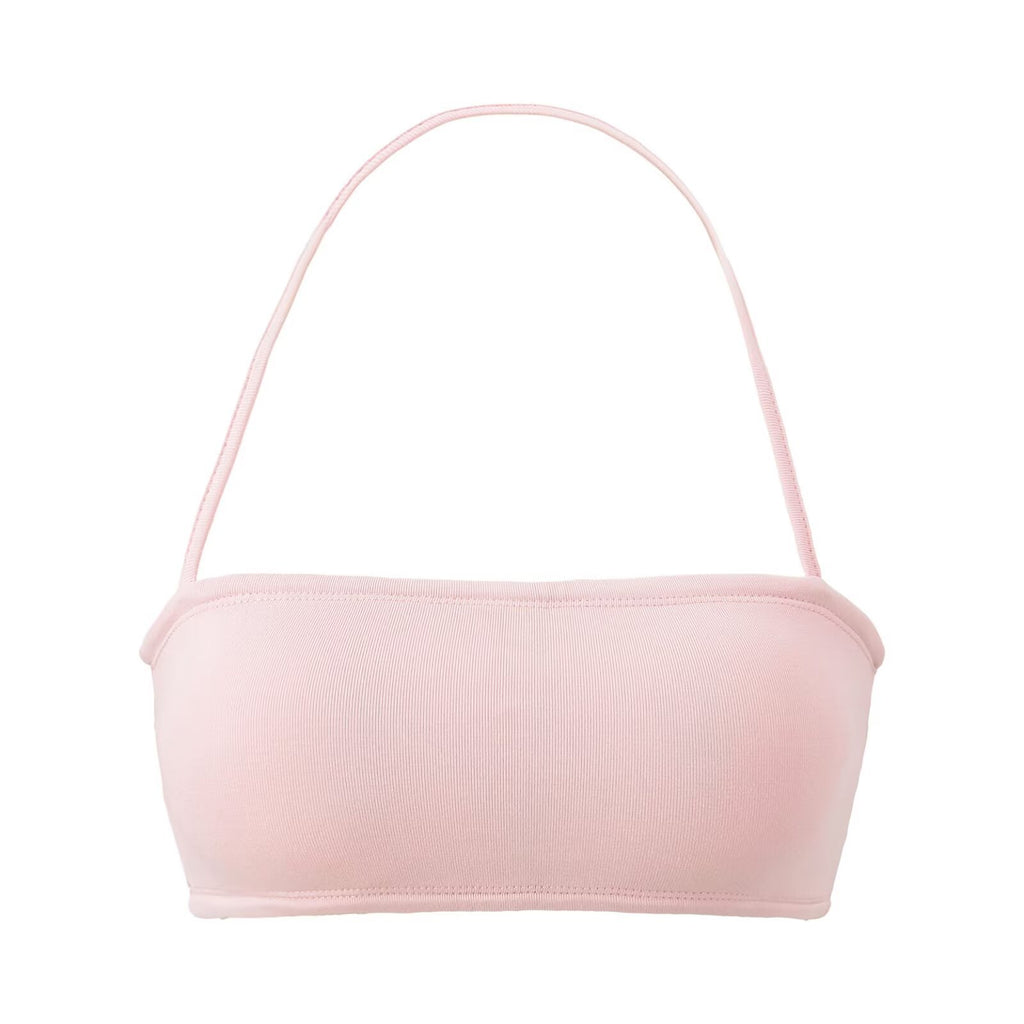 EYES ON ME STRAPLESS HALTER TOP & MINI SKORT SET - SOFT PINK