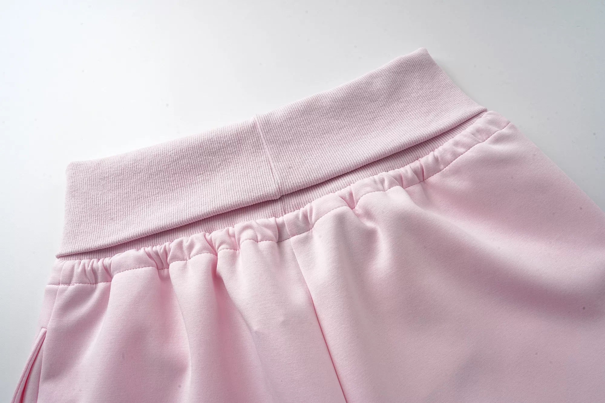 GISELLE FOLD OVER CROPPED TROUSER - PINK / SAGE GREEN