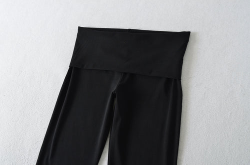 CRUSHING ON YOU FOLD OVER PANT - BLACK