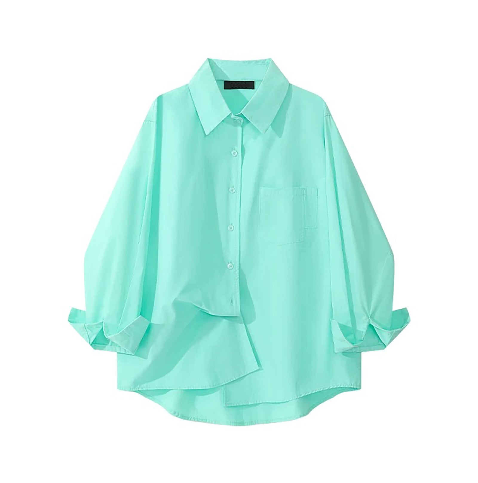 PICNIC DATE LOOSE FIT LONG SLEEVE SHIRT - MINT