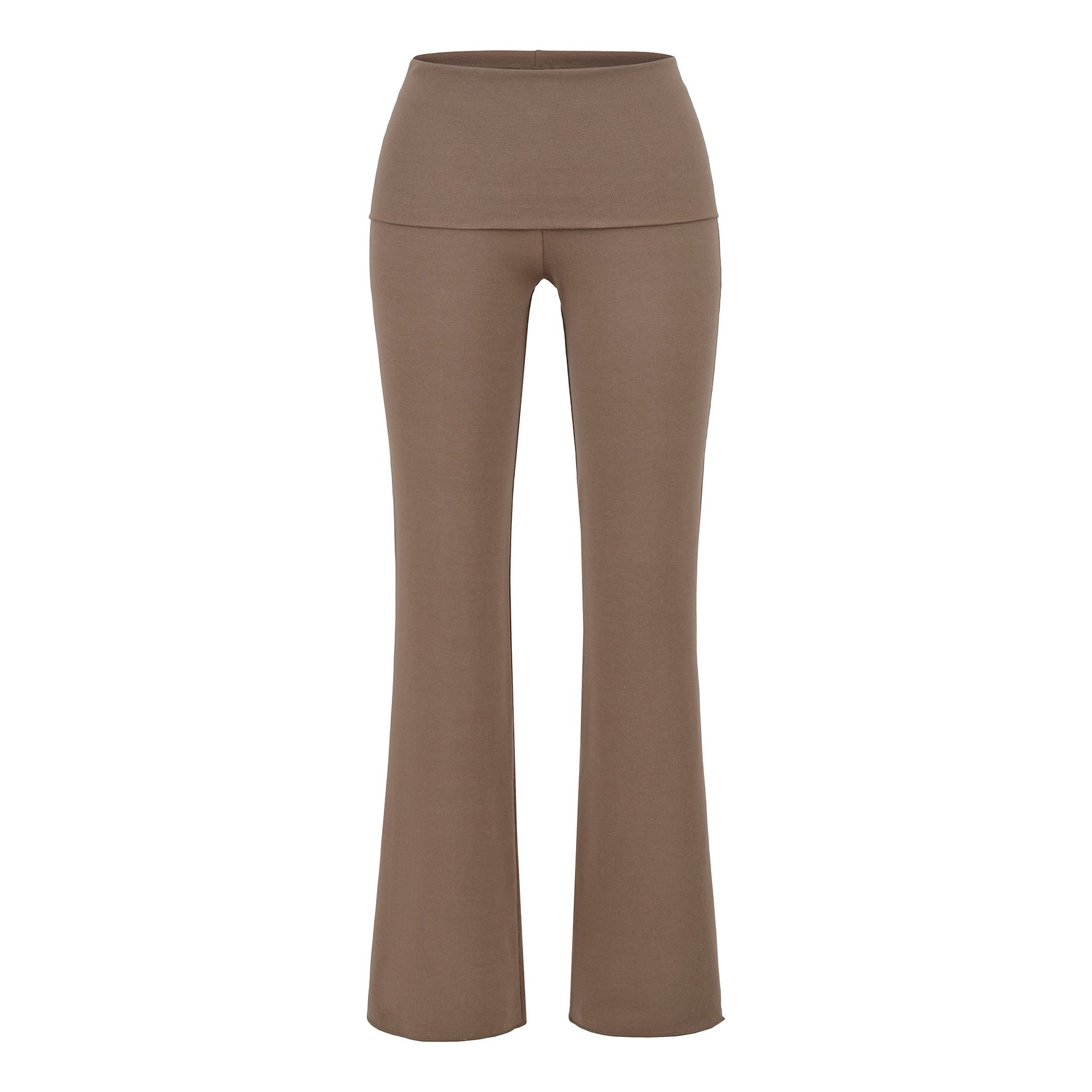 CRUSHING ON YOU FOLD OVER PANT - CARAMEL MOCCA