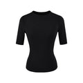 TAYLER CREW NECK TOP - BLACK