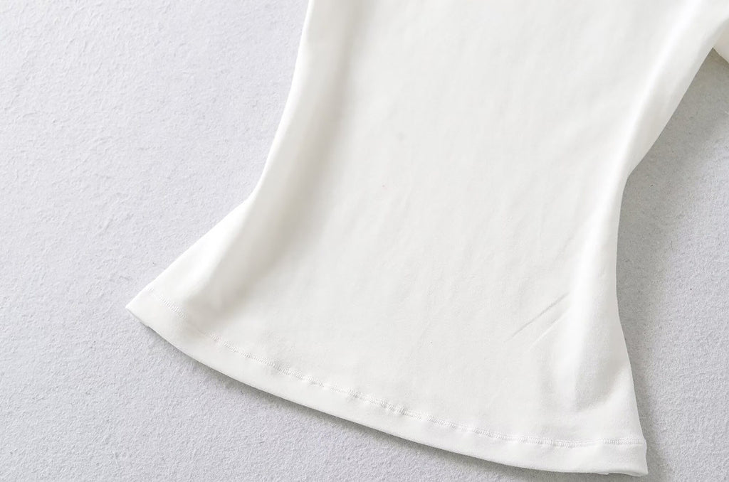 MY EVERYDAY BASIC SHORT SLEEVE TOP - WHITE / BLACK
