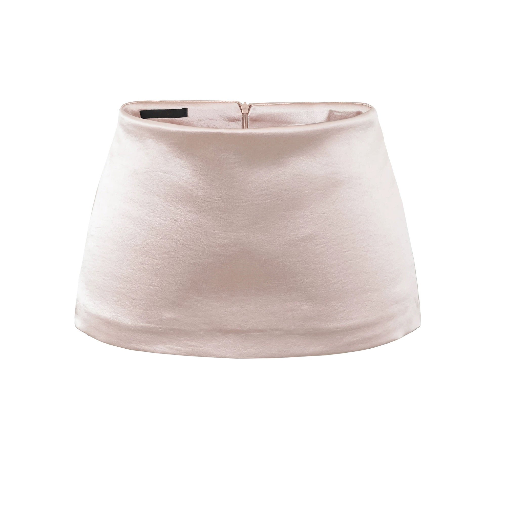 LORA SATIN LOW RISE MINI SKIRT - PINK