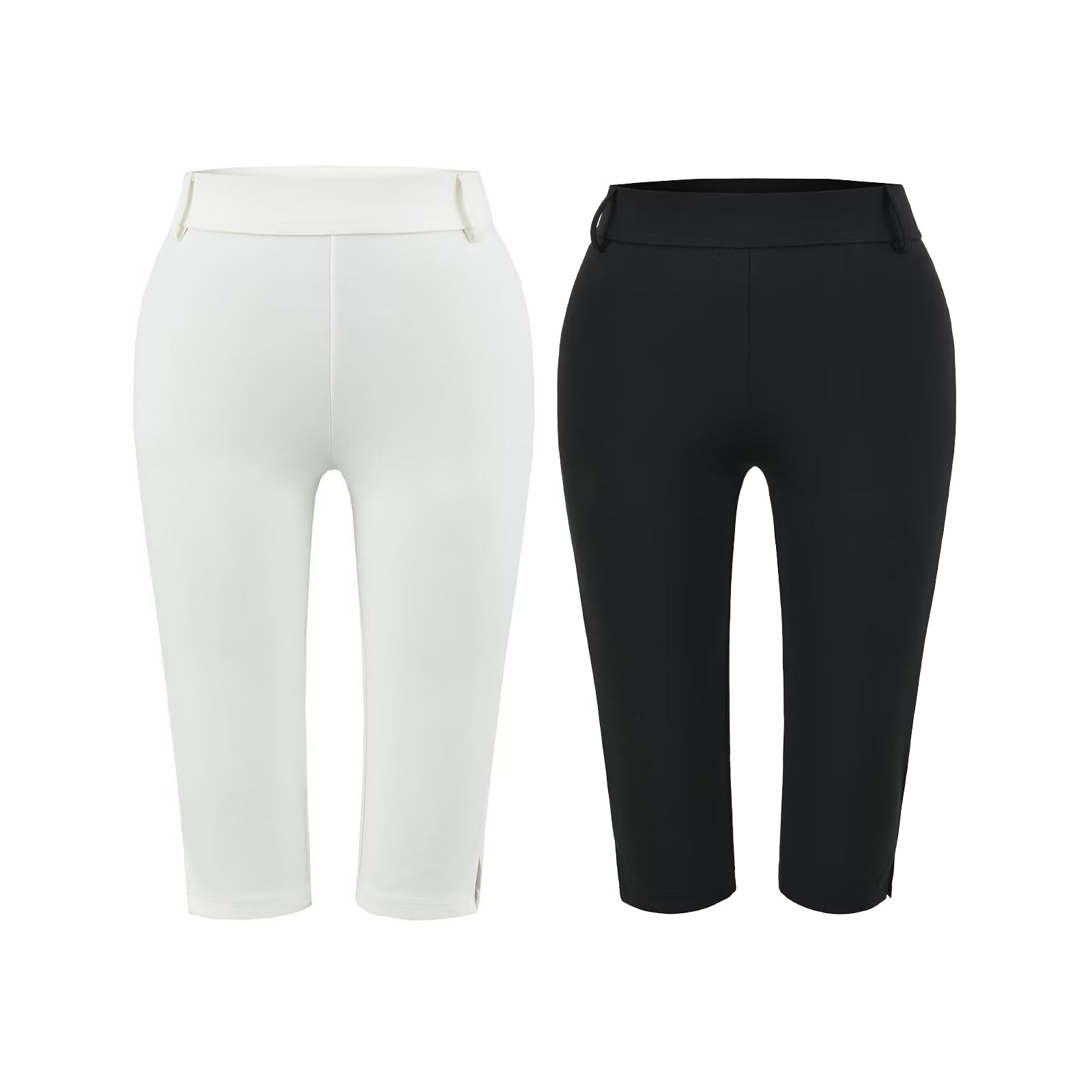 KIKI CAPRI PANT - WHITE / BLACK