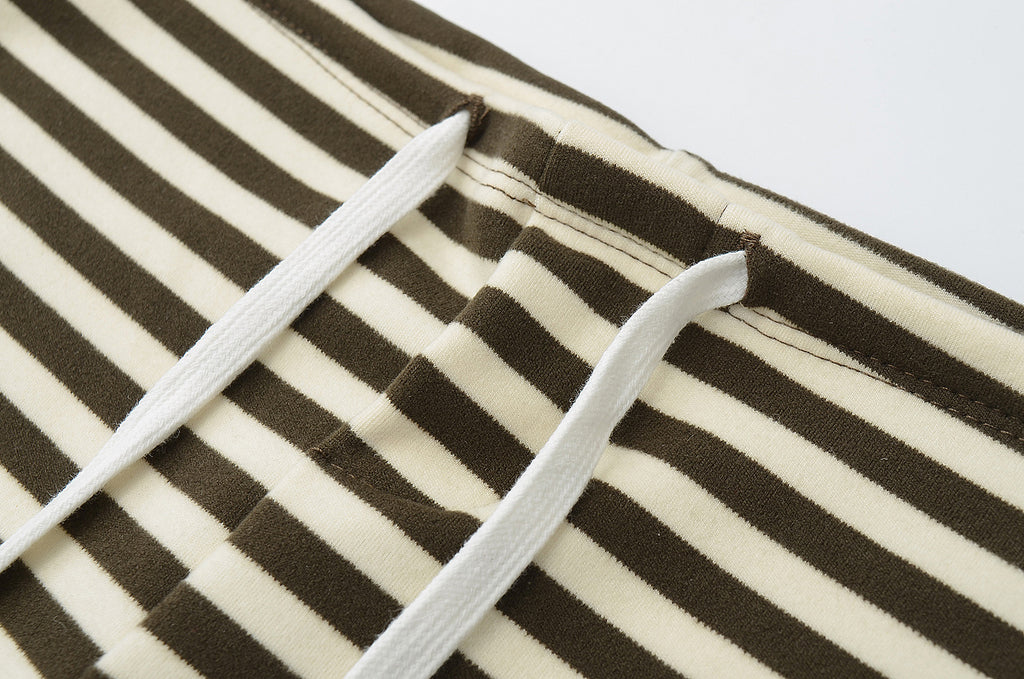 BETTY STRIPED SHORT - BROWN