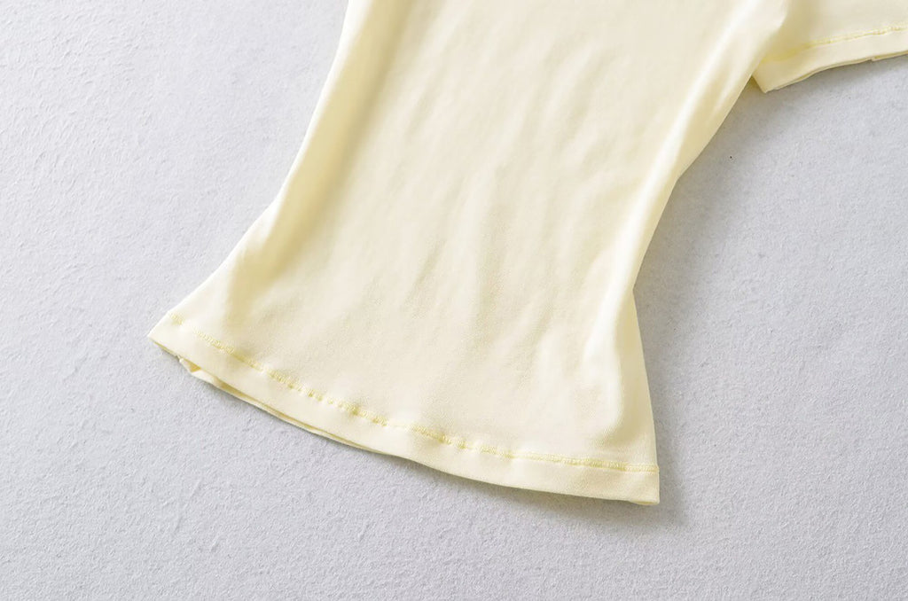 MY EVERYDAY BASIC SHORT SLEEVE TOP - YELLOW