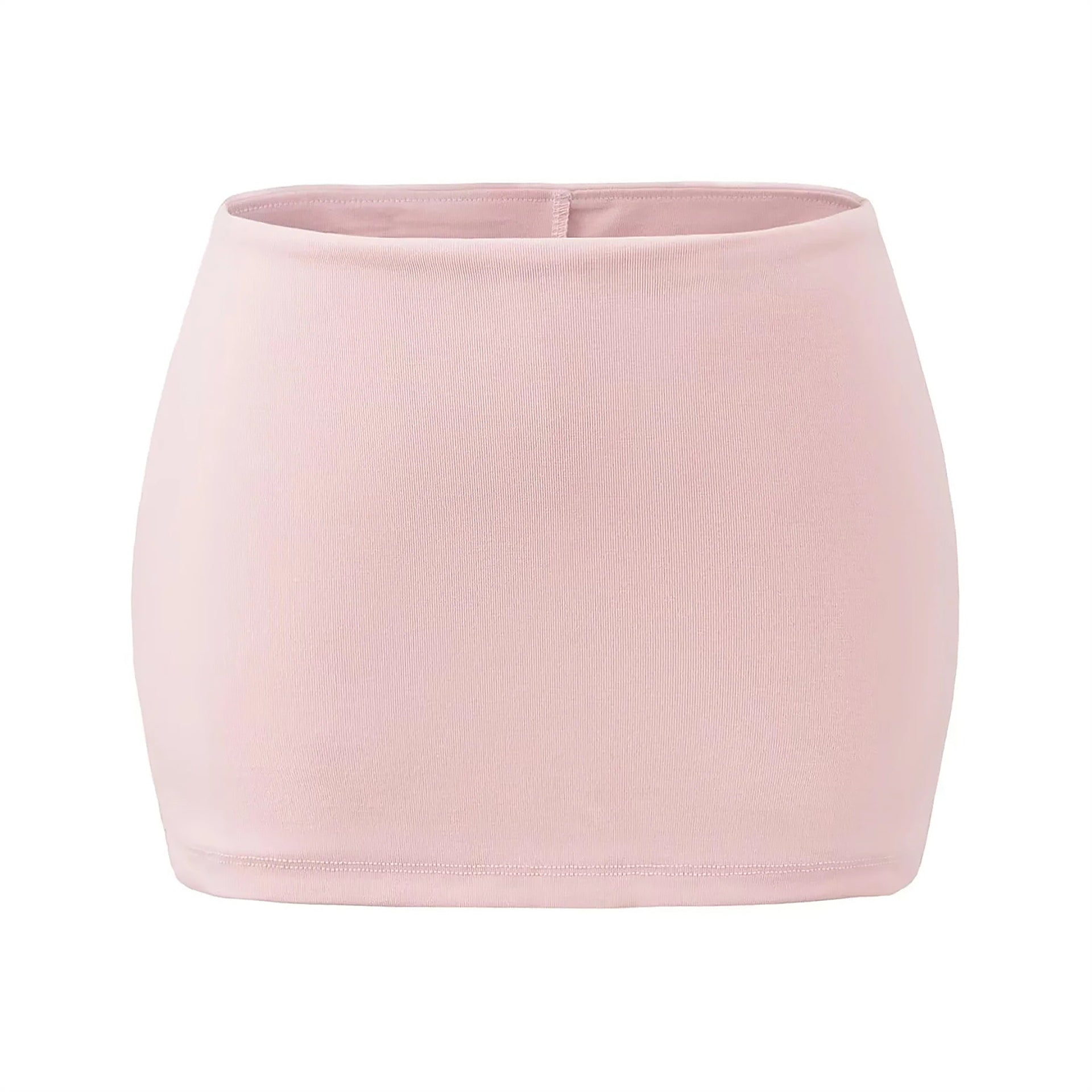 EYES ON ME STRAPLESS HALTER TOP & MINI SKORT SET - SOFT PINK