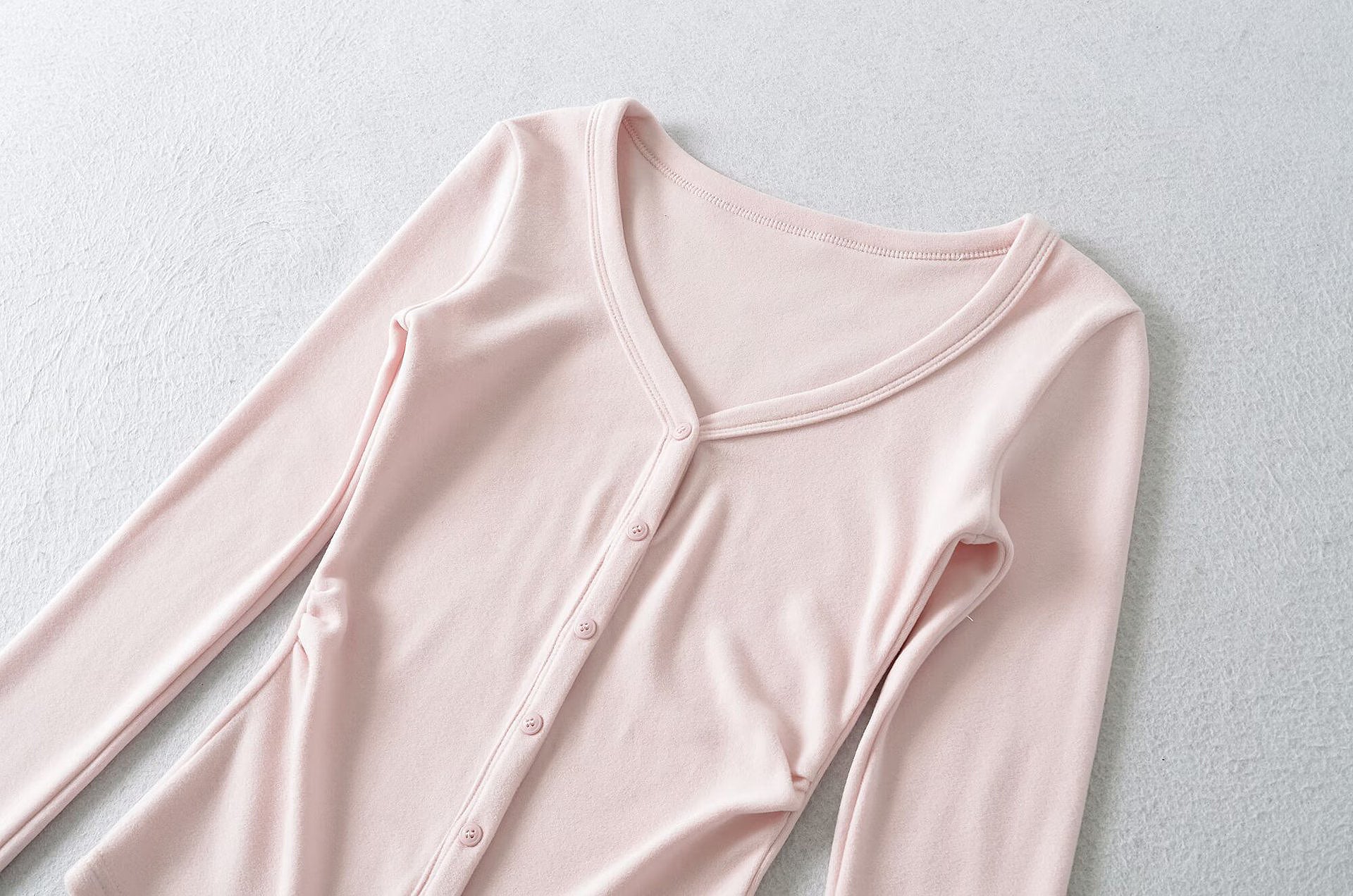 TOO SWEET BUTTON UP CARDIGAN TOP - SOFT PINK