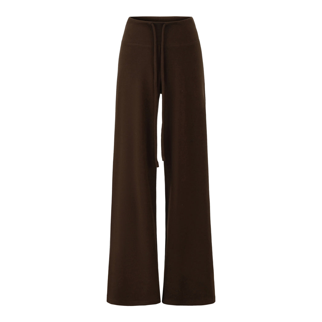 SUNDAY BRUNCH WIDE LEG PANT - CREAM / BEIGE / DARK BROWN