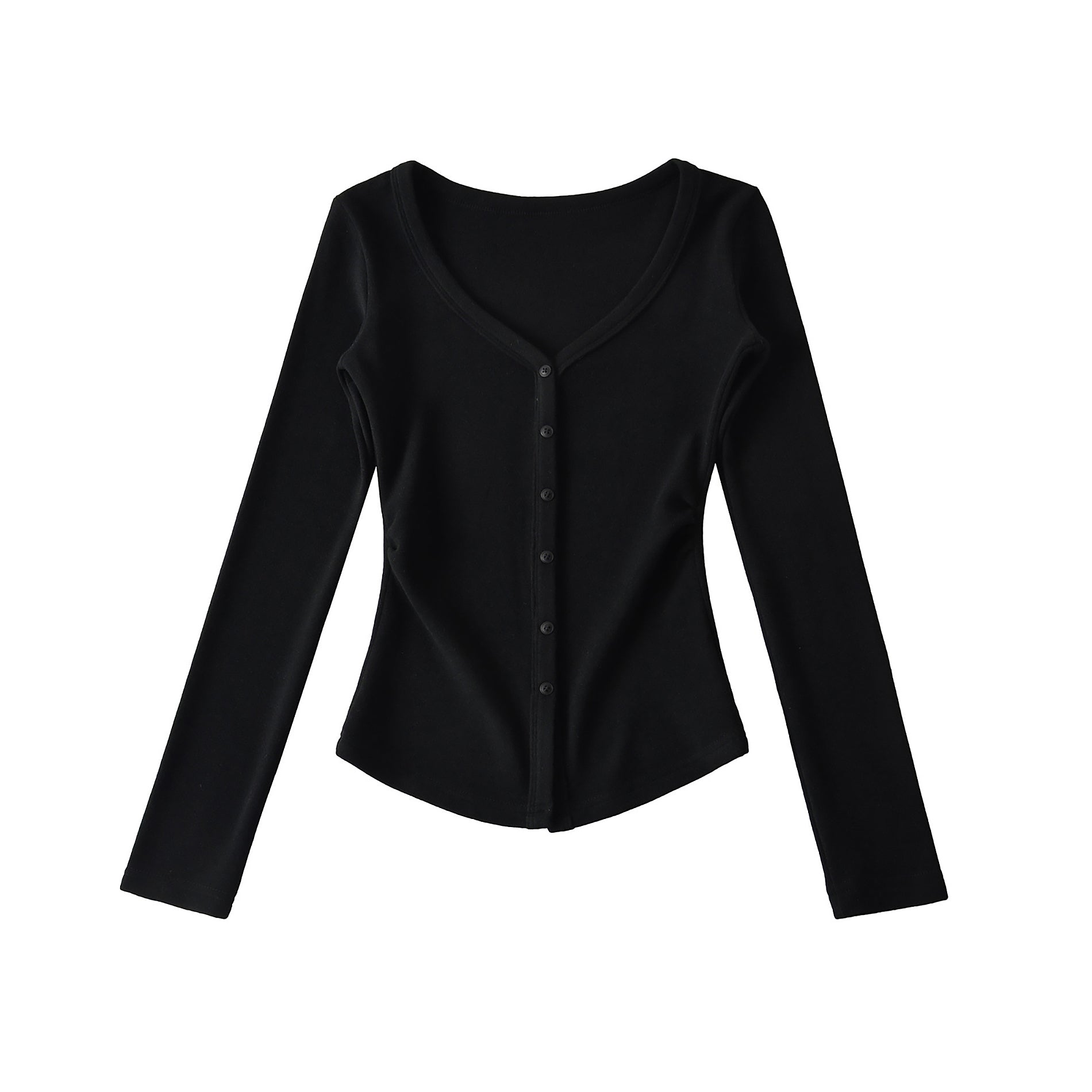 TOO SWEET BUTTON UP CARDIGAN TOP - WHITE / BLACK / DARK BROWN