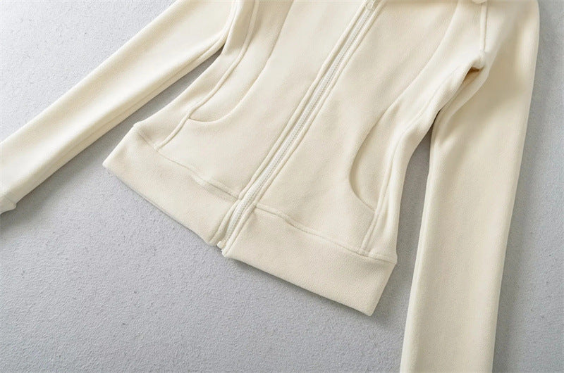 SOFT GIRL ERA TRACK PANT SET - BEIGE