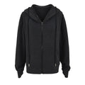 MINIMALIST FLEECE ZIP UP HOODIE - DARK GRAY