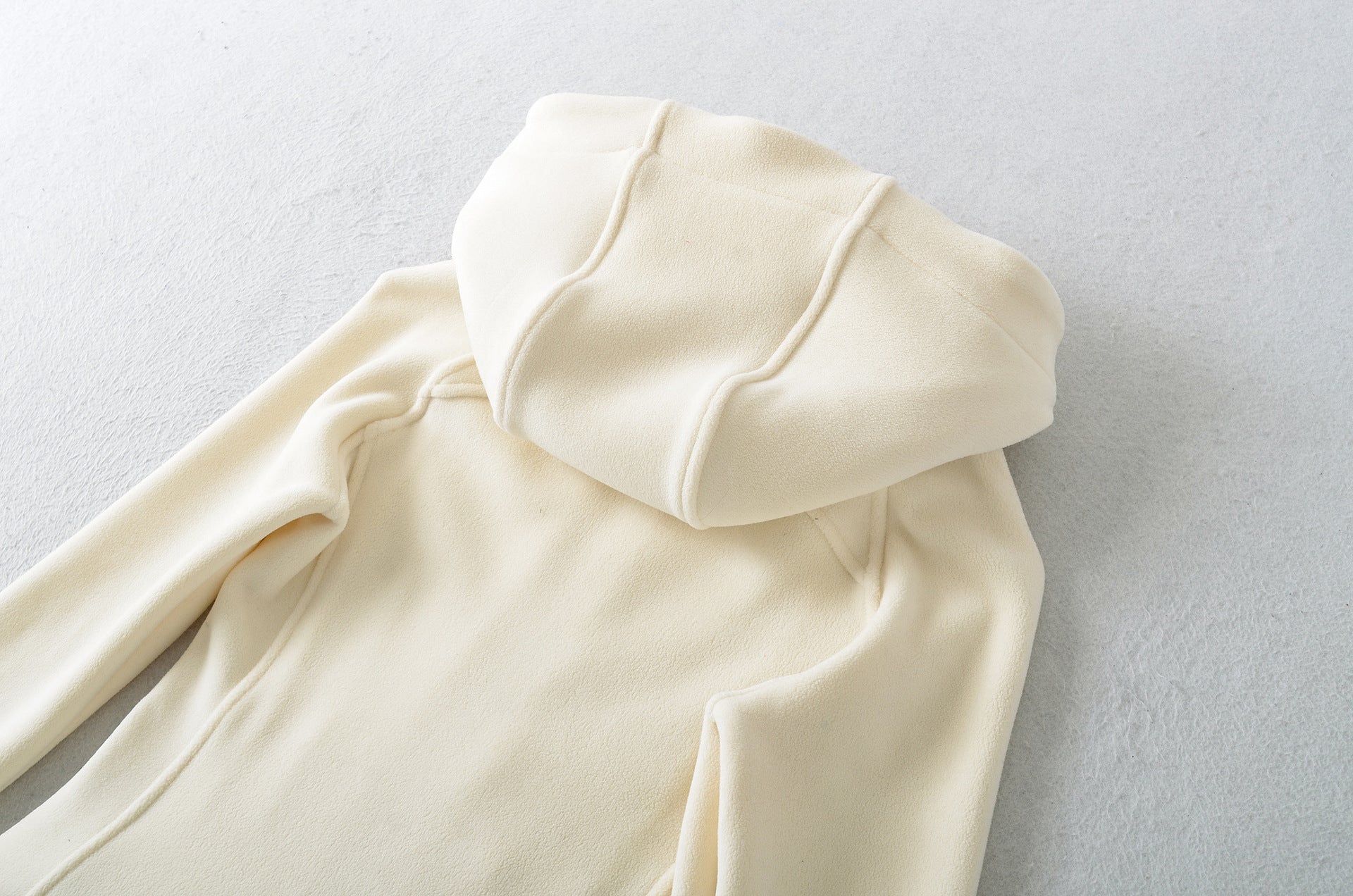 SOFT GIRL ERA ZIP UP HOODIE  - CREAM