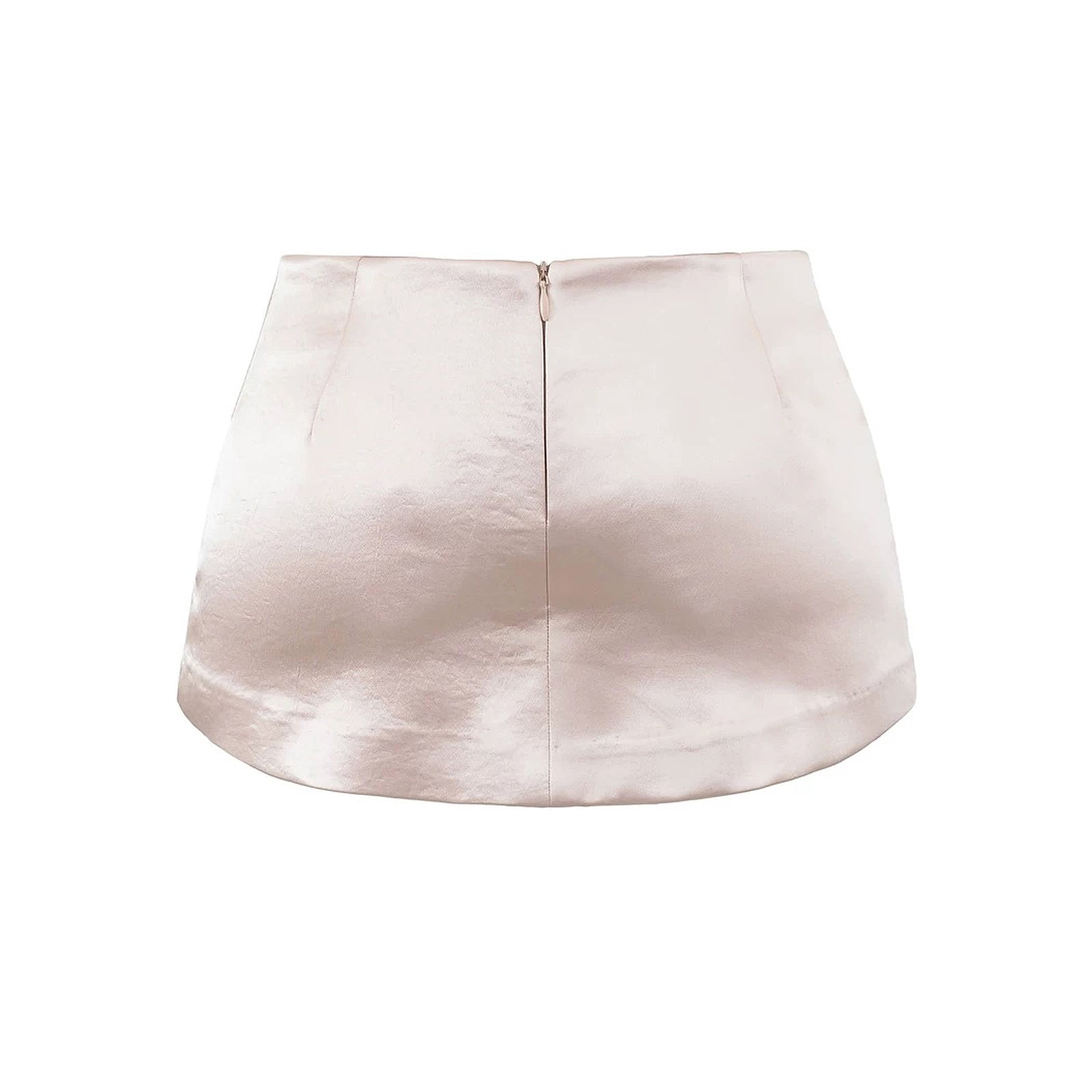 LORA SATIN LOW RISE MINI SKIRT - PINK