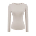ALYSSA BASIC LONG SLEEVE TOP -STONE