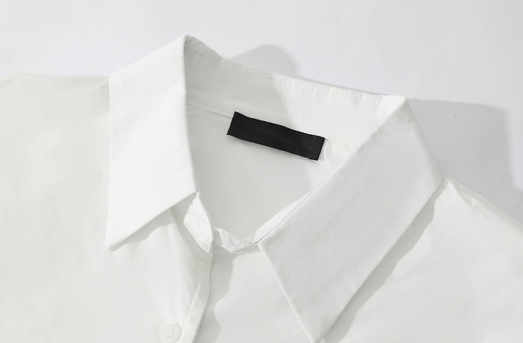 PICNIC DATE LOOSE FIT LONG SLEEVE SHIRT - WHITE
