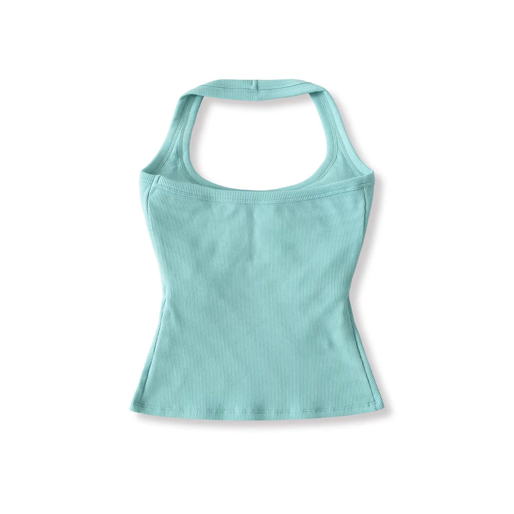 KAIA HALTER TANK TOP - BLUE ATOLL