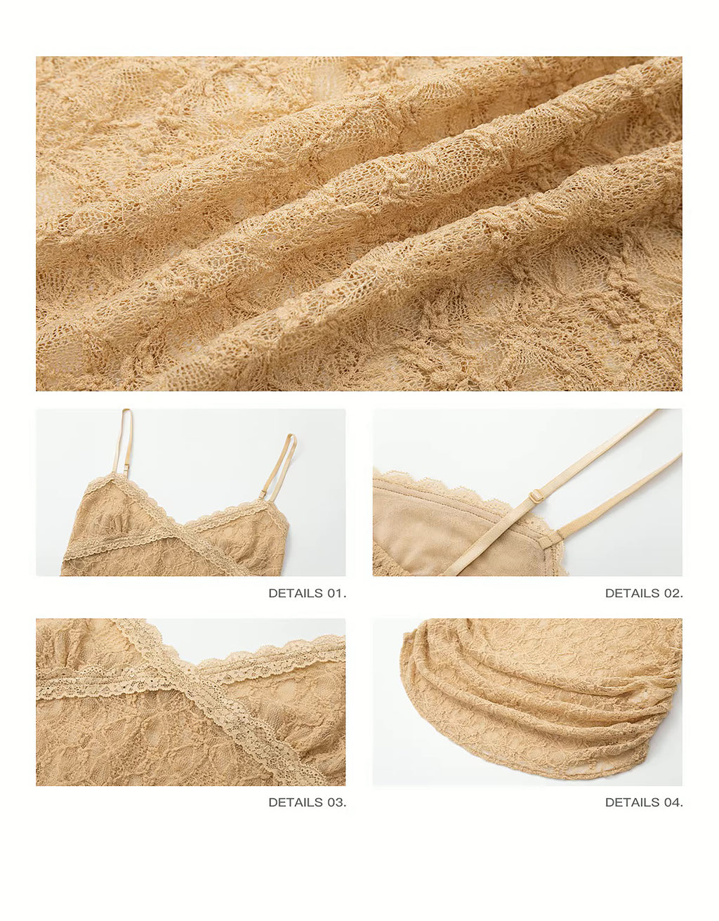 【IAMXIAA】 ELEGANT LACE CAMISOLE HALTER TOP