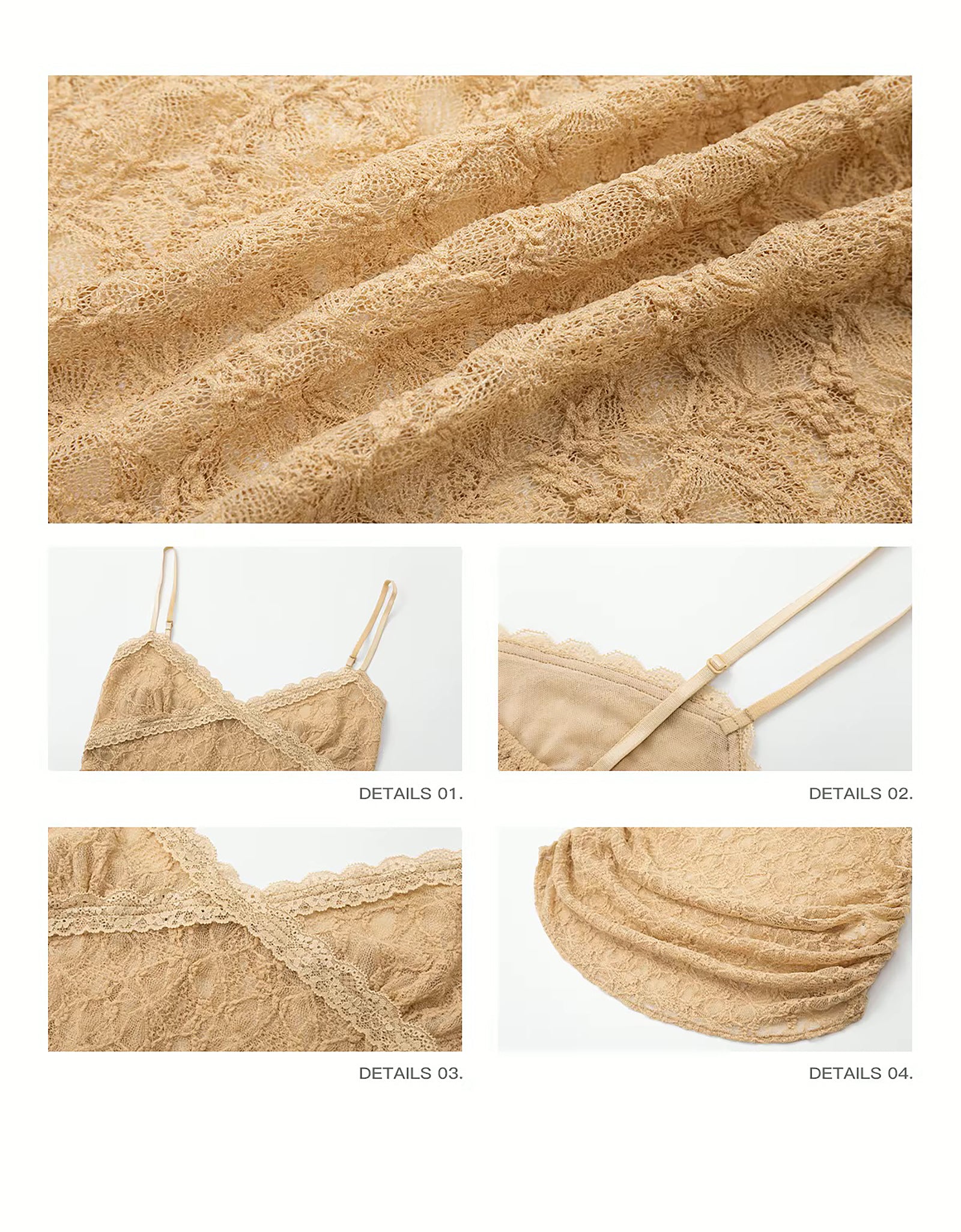 【IAMXIAA】 ELEGANT LACE CAMISOLE HALTER TOP