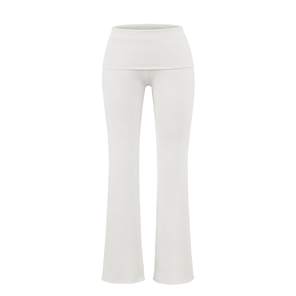 CRUSHING ON YOU FOLD OVER PANT - WHITE