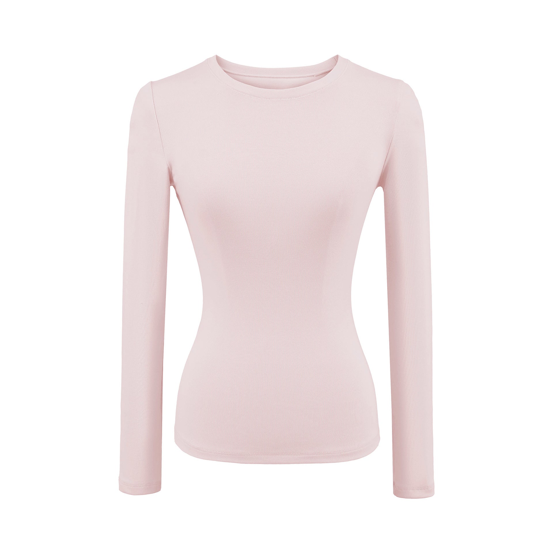 ALYSSA BASIC LONG SLEEVE TOP - SOFT PINK
