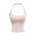 KAIA HALTER TANK TOP - SOFT PINK