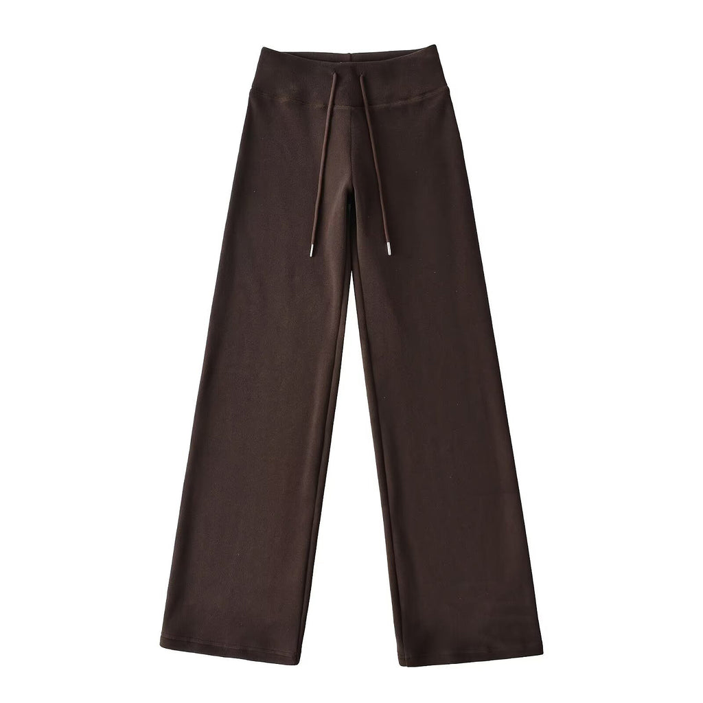 SOFT GIRL ERA TRACK PANT SET - DARK BROWN