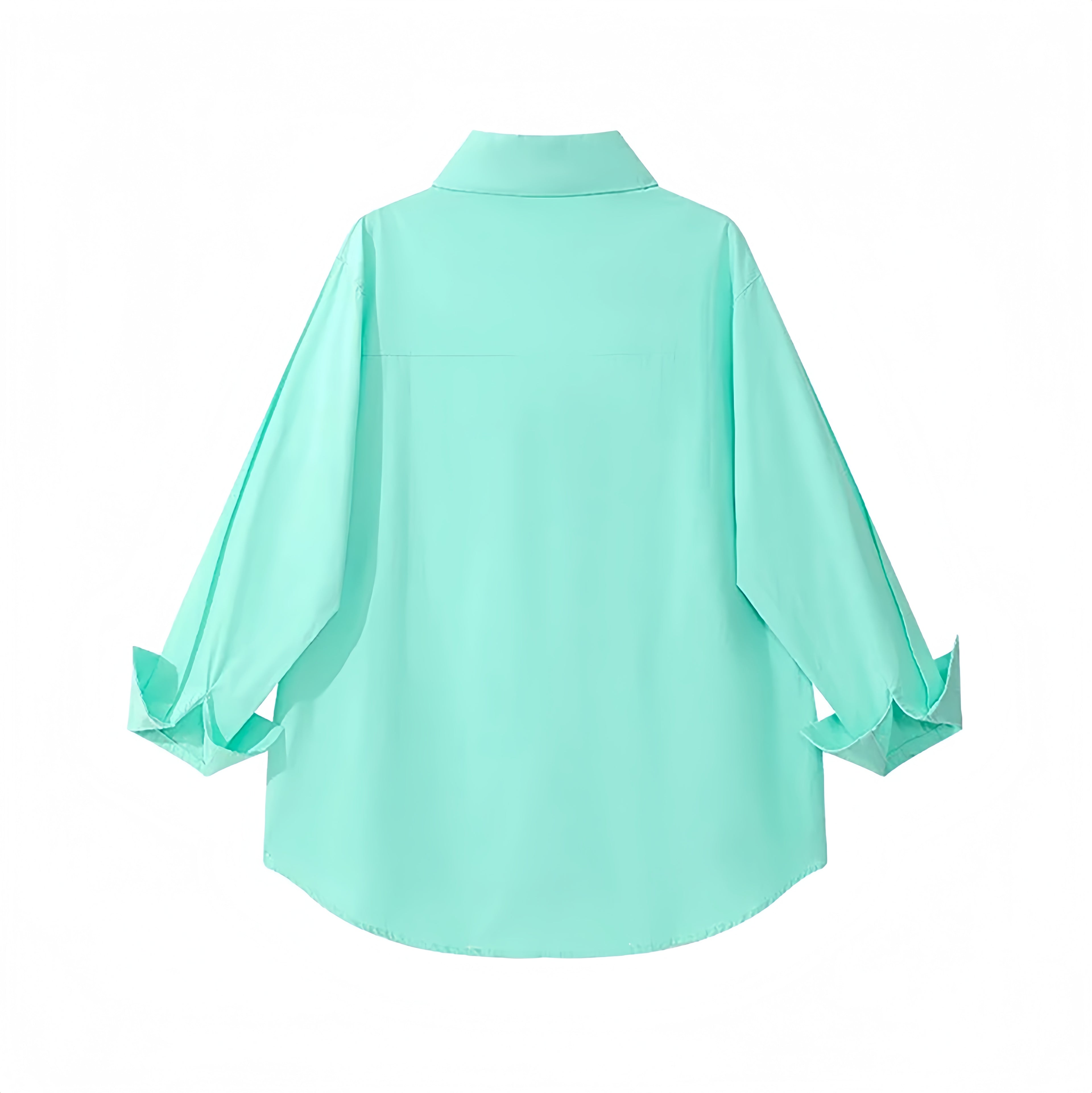 PICNIC DATE LOOSE FIT LONG SLEEVE SHIRT - MINT